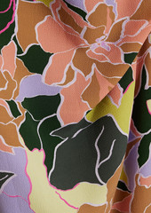 Dries Van Noten - Pleated floral-print crepe dress - Multicolor - FR 40