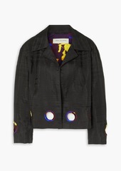 Dries Van Noten - Quilted cutout silk and cotton-blend jacket - Black - S
