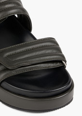 Dries Van Noten - Leather platform sandals - Green - EU 37