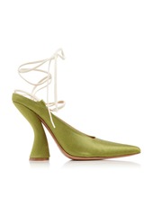 Dries Van Noten - Satin Pumps - Green - IT 37 - Moda Operandi