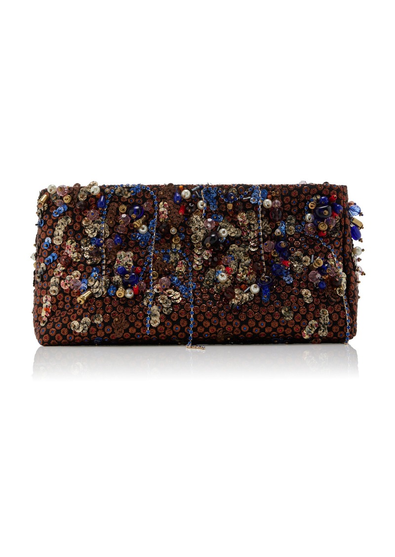 Dries Van Noten - Sequined Jacquard Clutch - Multi - OS - Moda Operandi