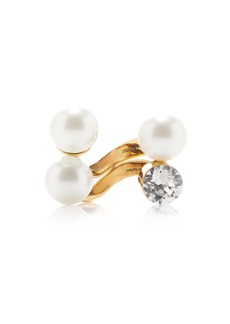 Dries Van Noten - Set-Of-Two Gold-Plated Pearl; Crystal Rings - Gold - S - Moda Operandi - Gifts For Her