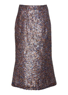 Dries Van Noten - Sibyl Sequined Wool-Blend Midi Skirt - Multi - FR 38 - Moda Operandi