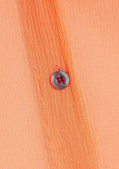 Dries Van Noten - Silk-crepon midi shirt dress - Orange - FR 36