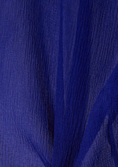 Dries Van Noten - Silk-crepon straight-leg pants - Blue - FR 34