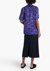 Dries Van Noten - Studded camouflage-print satin shirt - Purple - FR 40