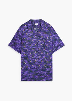 Dries Van Noten - Studded camouflage-print satin shirt - Purple - FR 38