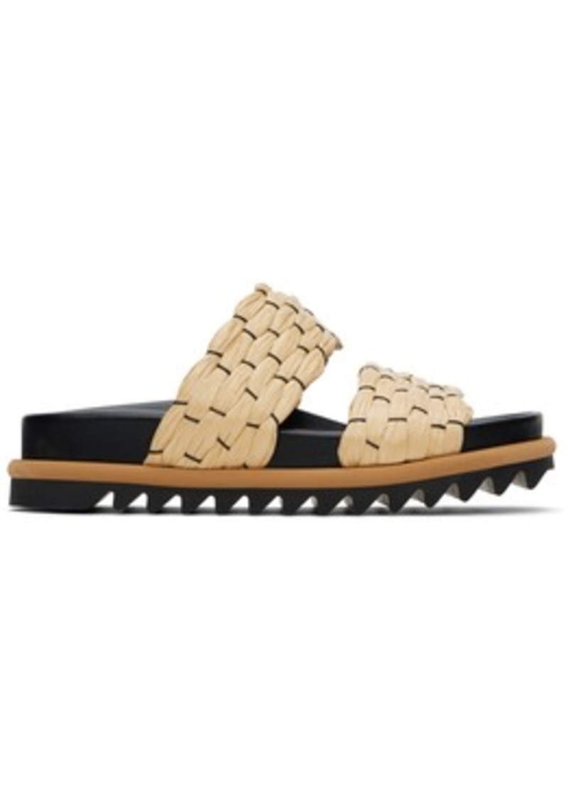 Dries Van Noten Beige Braided Sandals