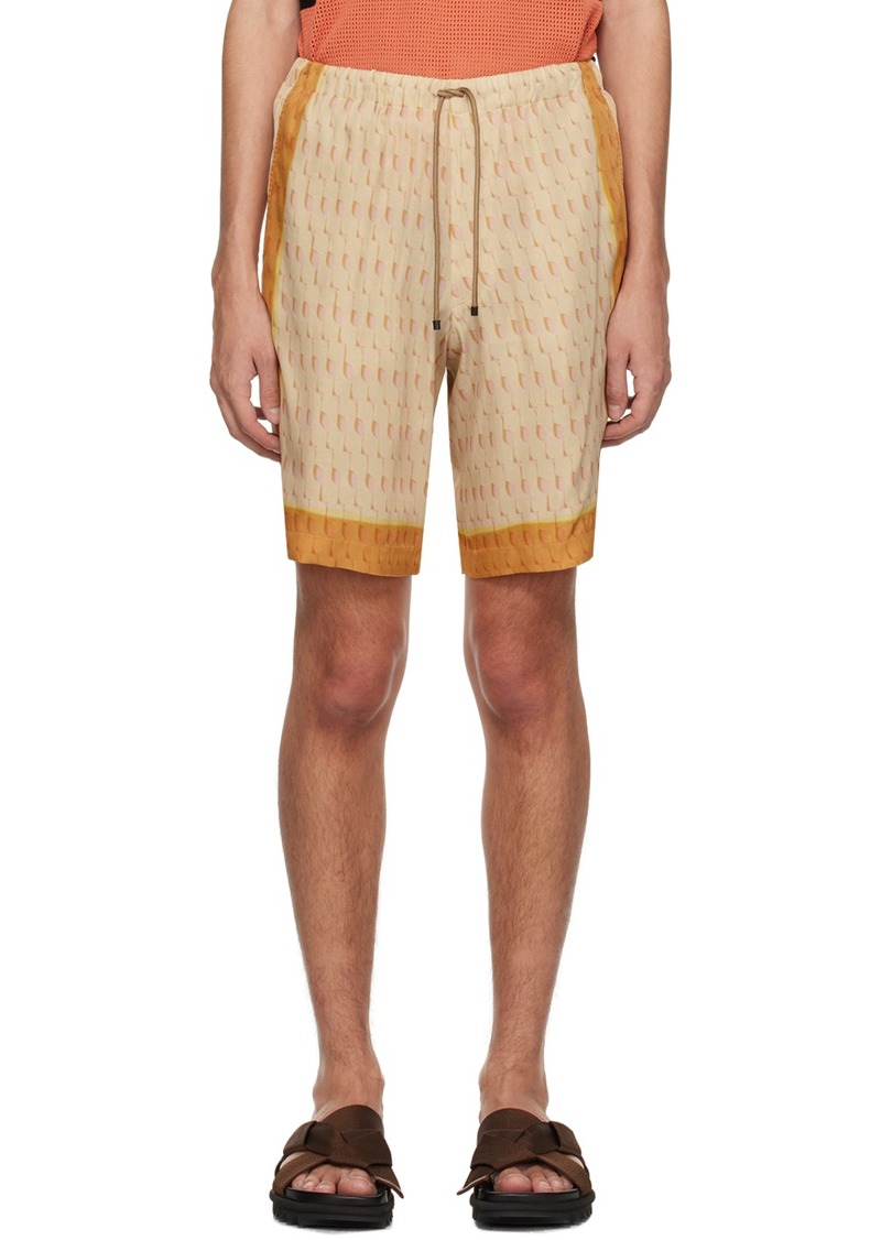 Dries Van Noten Beige Drawstring Shorts