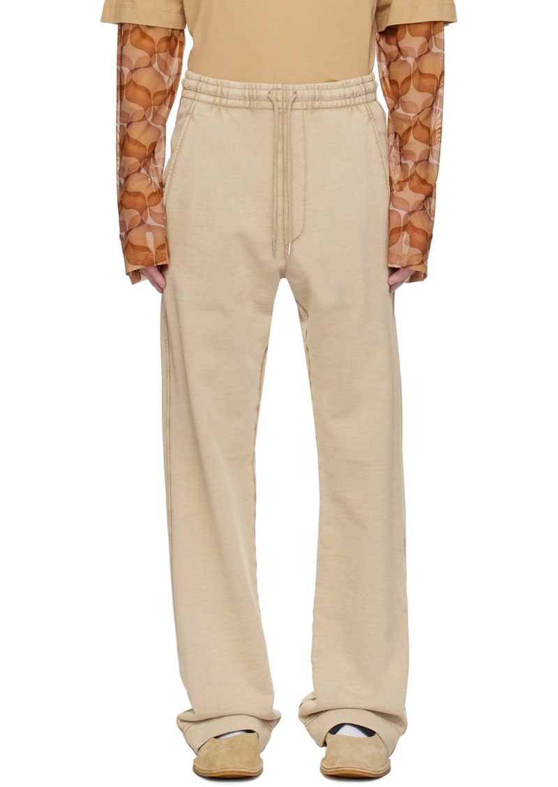 Dries Van Noten Beige Drawstring Sweatpants