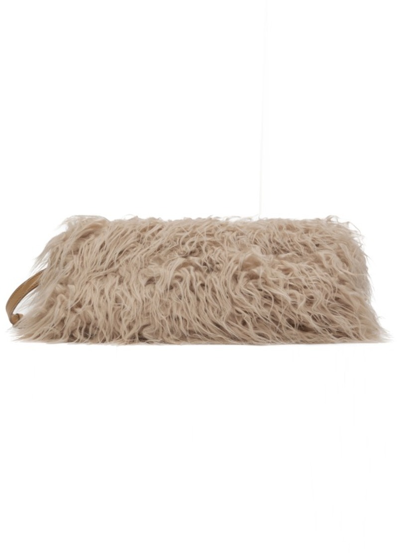 Dries Van Noten Beige Furry Clutch