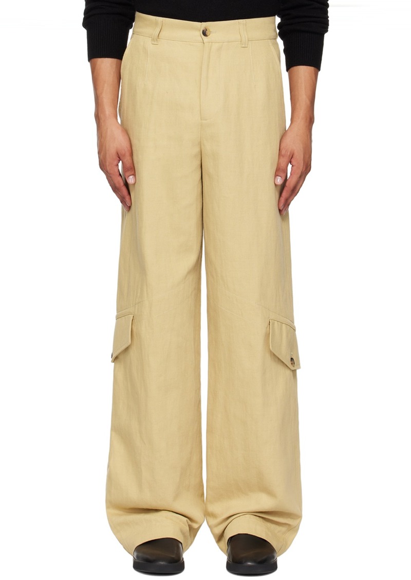 Dries Van Noten Beige Loose-Fit Cargo Pants