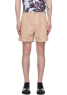 Dries Van Noten Beige Pleated Shorts