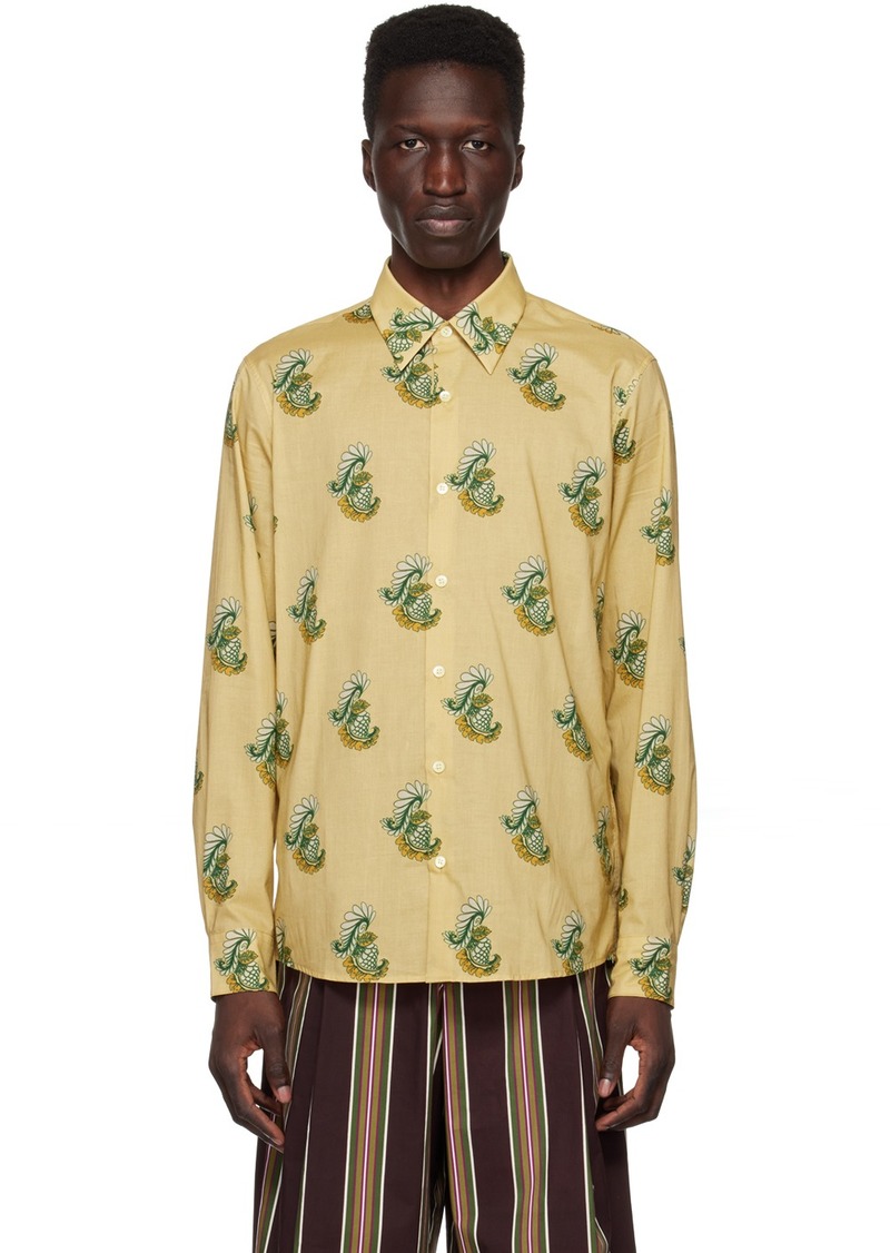 Dries Van Noten Beige Print Shirt