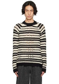 Dries Van Noten Black & White Striped Sweater