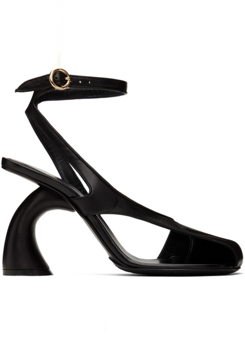 Dries Van Noten Black Ankle Strap Heels