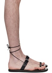 Dries Van Noten Black Ankle Strap Sandals