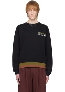 Dries Van Noten Black Appliqué Sweatshirt