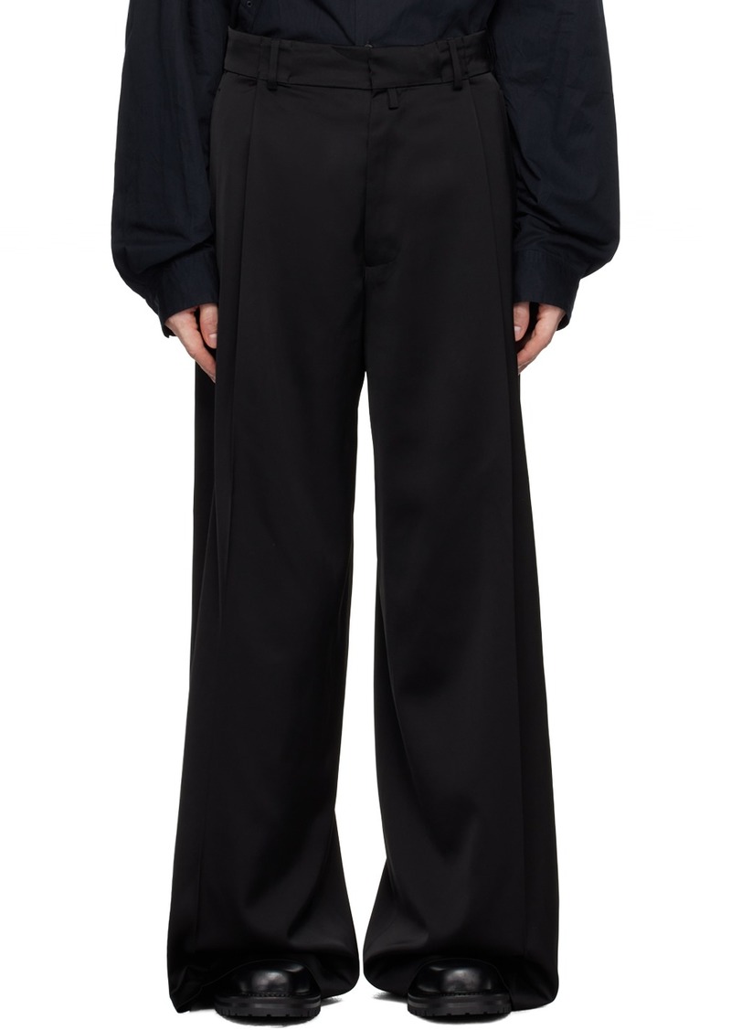 Dries Van Noten Black Broadcloth Trousers