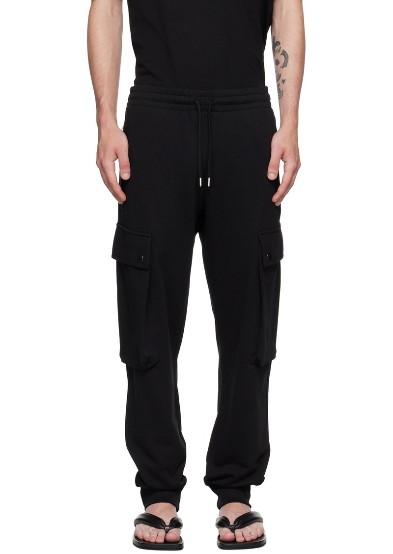 Dries Van Noten Black Cargo Pocket Sweatpants