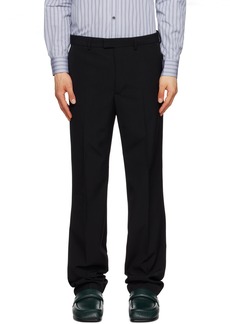 Dries Van Noten Black Creased Trousers