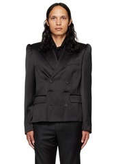 Dries Van Noten Black Double Breasted Blazer