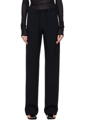 Dries Van Noten Black Drawstring Trousers