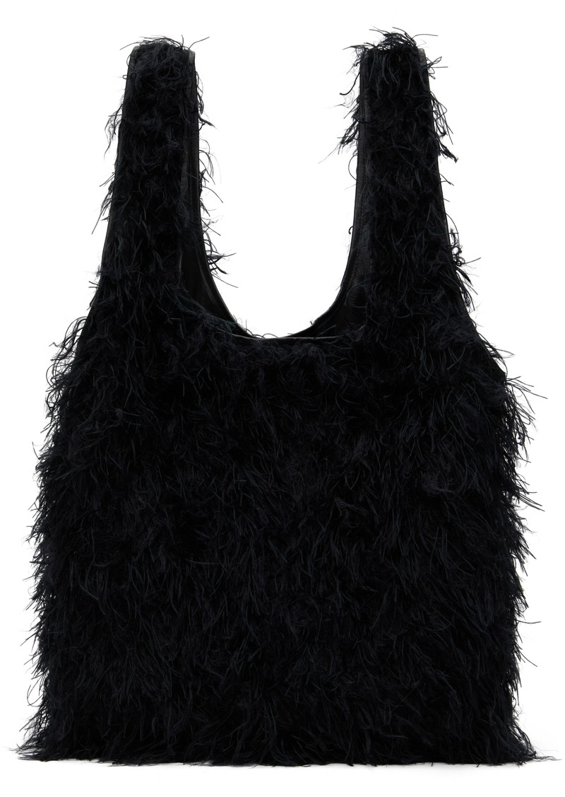 Dries Van Noten Black Fluffy Tote