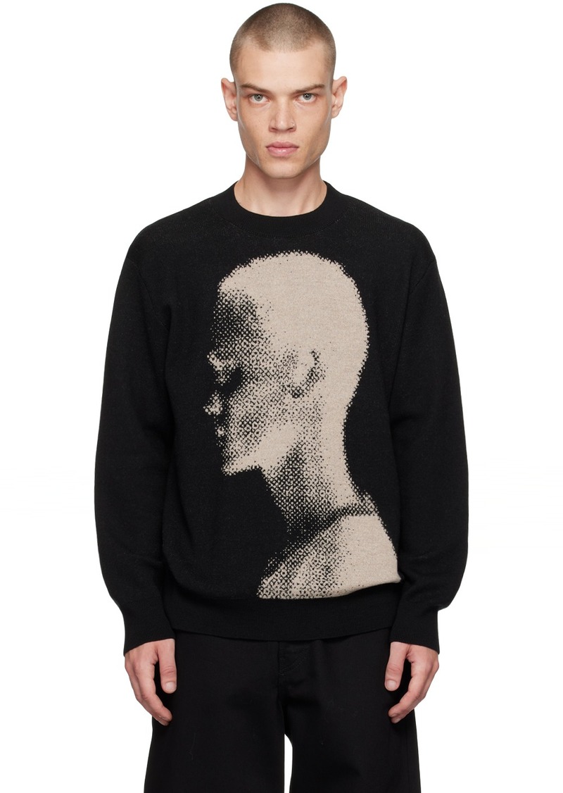 Dries Van Noten Black Jacquard Sweater