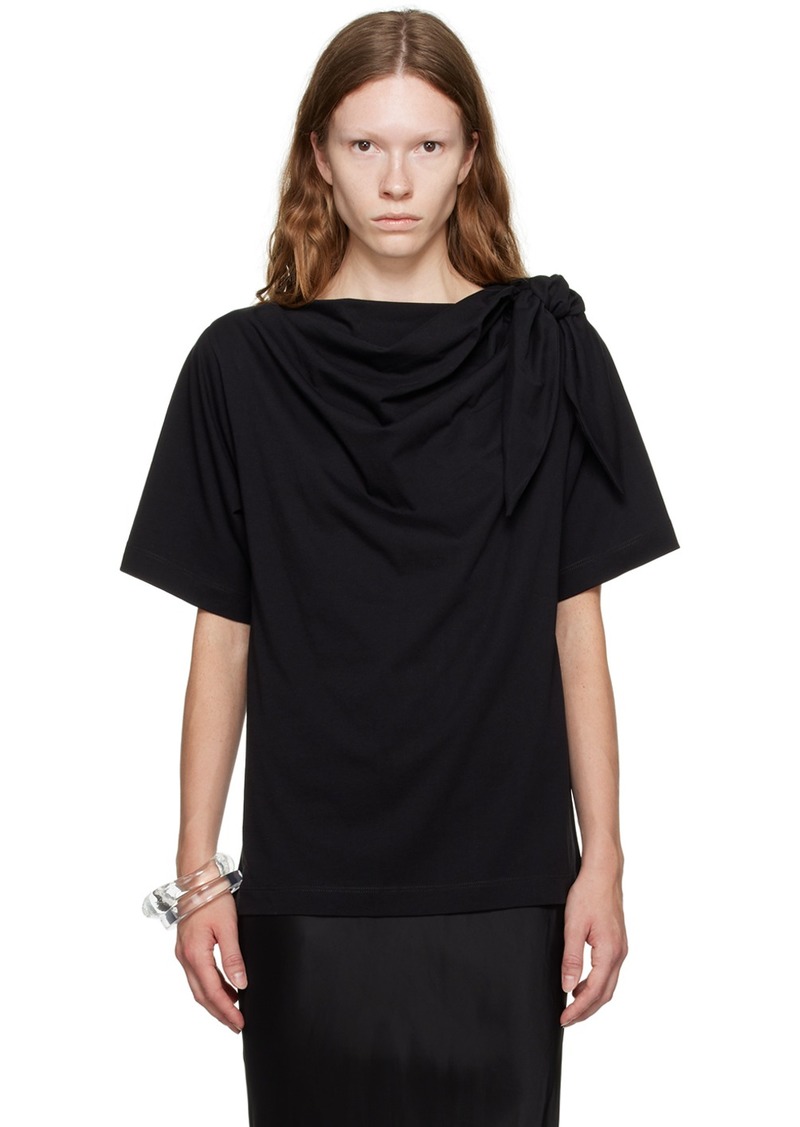 Dries Van Noten Black Knotted T-Shirt