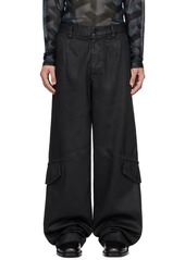 Dries Van Noten Black Loose Cargo Pants