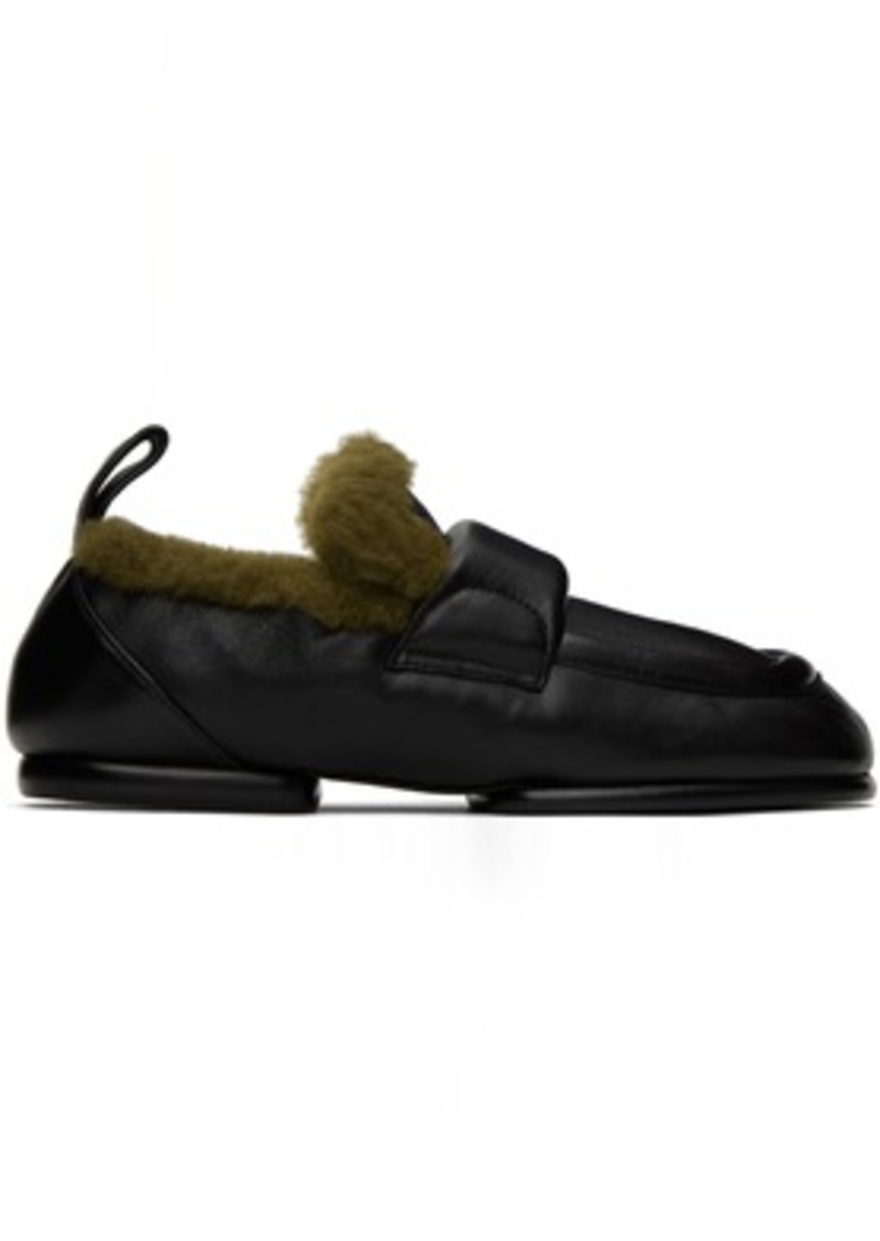 Dries Van Noten Black Padded Loafers