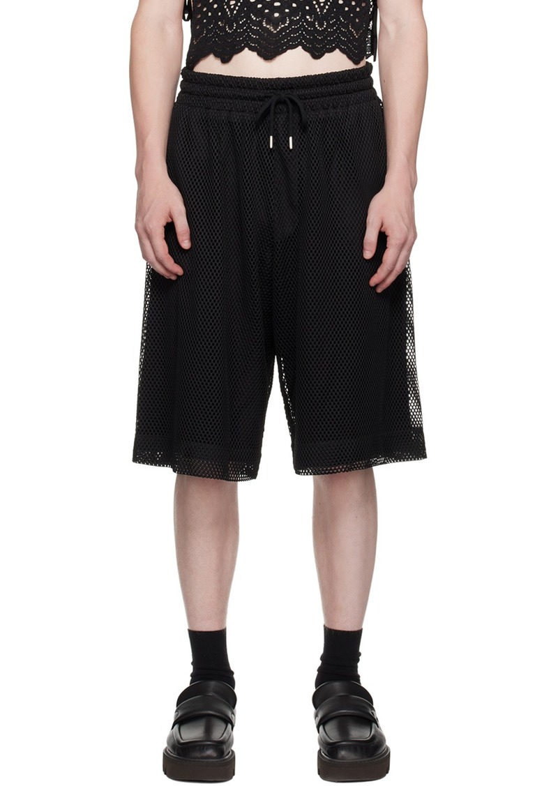 Dries Van Noten Black Paneled Shorts