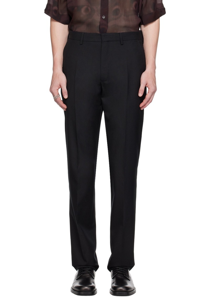 Dries Van Noten Black Pleat Trousers