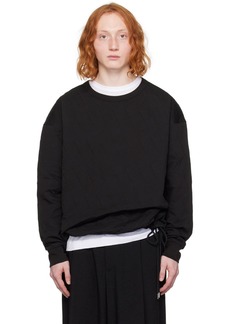Dries Van Noten Black Quilted Sweatshirt