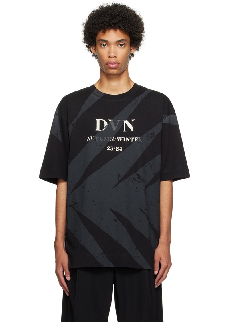 Dries Van Noten Black Screen Print T-Shirt