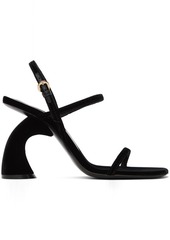 Dries Van Noten Black Slingback Heeled Sandals