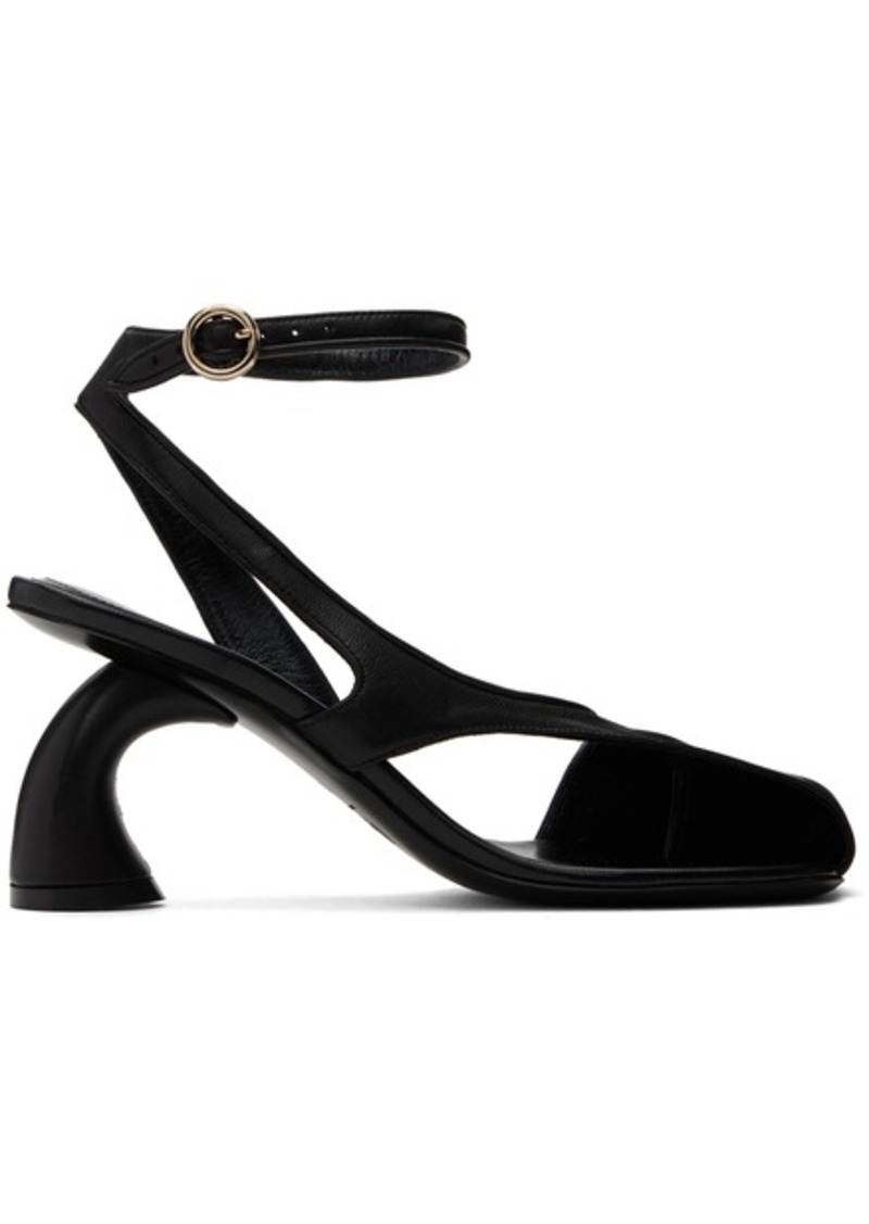 Dries Van Noten Black Small Heeled Sandals