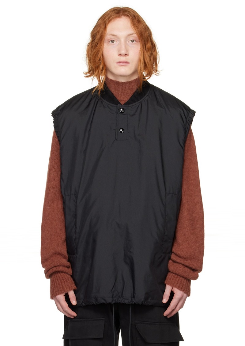 Dries Van Noten Black Stand Collar Vest