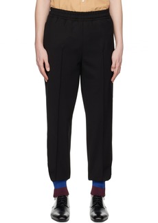 Dries Van Noten Black Striped Cuff Trousers