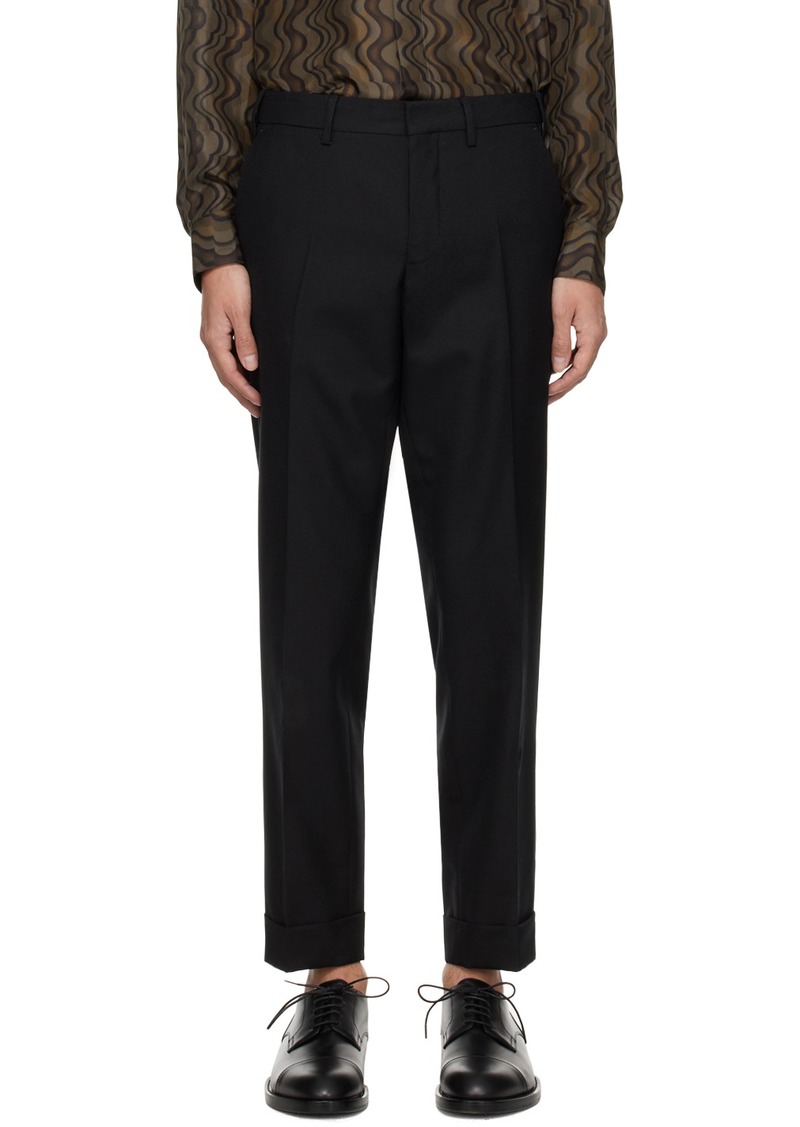 Dries Van Noten Black Tapered Trousers