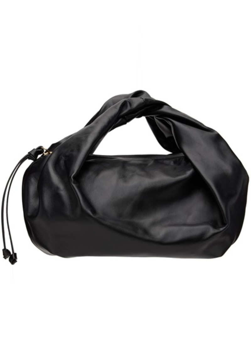 Dries Van Noten Black Tumble Leather Bag