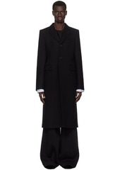 Dries Van Noten Black Wool Coat