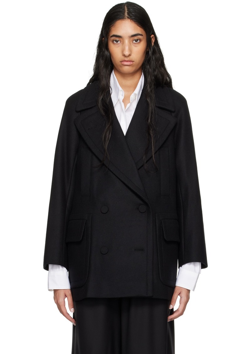 Dries Van Noten Black Wool Coat