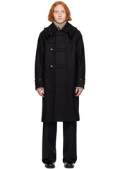 Dries Van Noten Black Wool Coat