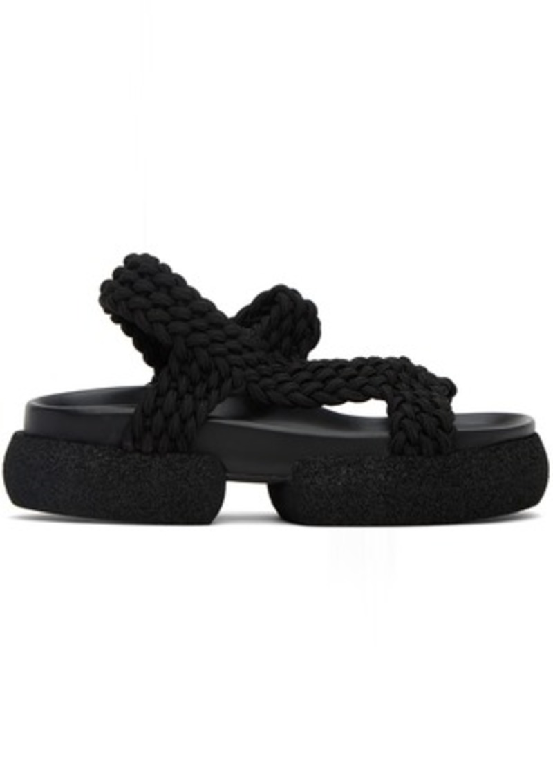 Dries Van Noten Black Woven Sandals