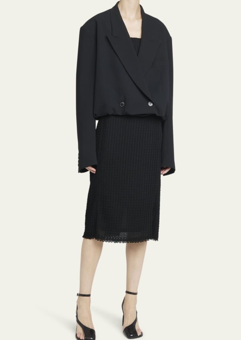 Dries Van Noten Bliss Cropped Double-Breasted Blazer