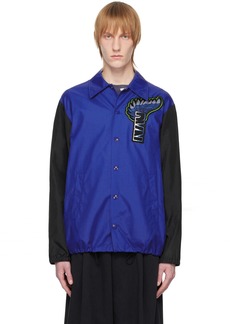 Dries Van Noten Blue Appliqué Jacket