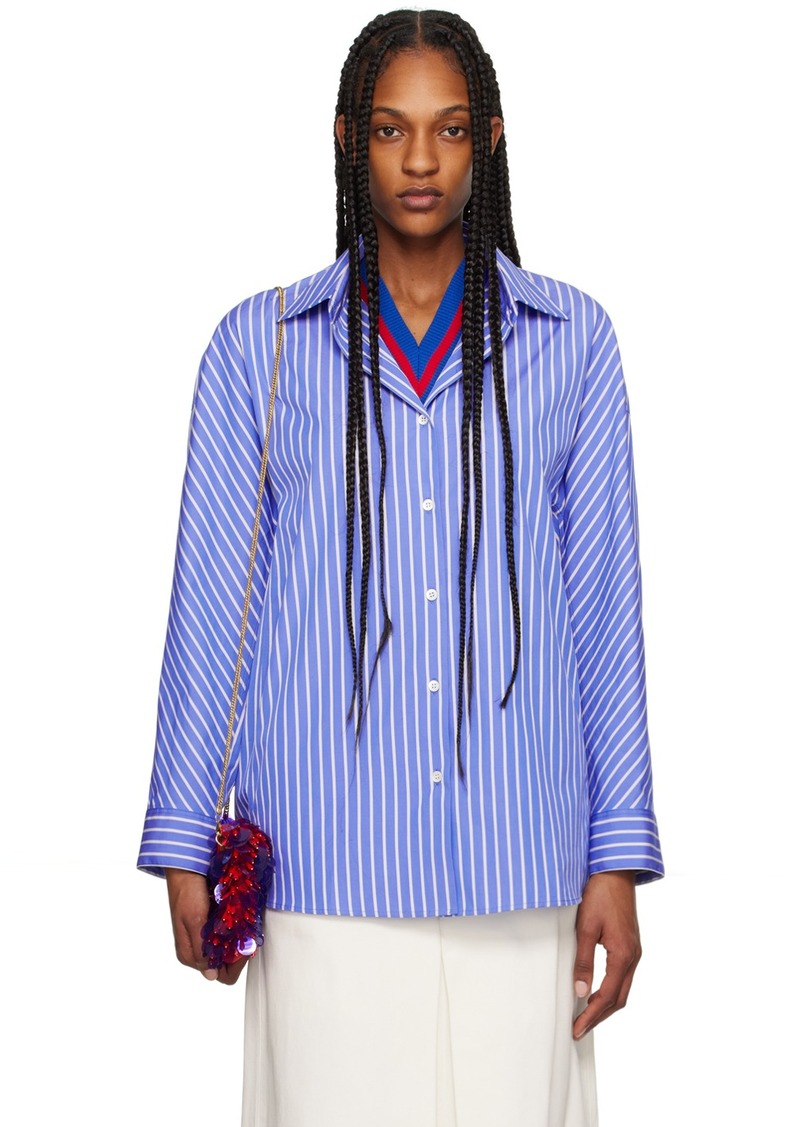 Dries Van Noten Blue Cocoon Shirt