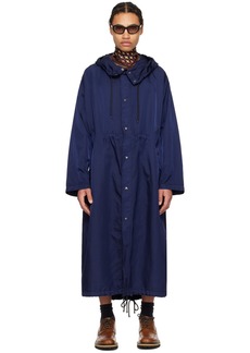 Dries Van Noten Blue Garment-Dyed Coat